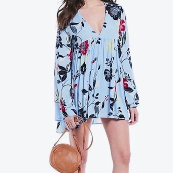 Free People Bella Printed Blur Tunic Top - Picture 1 of 5